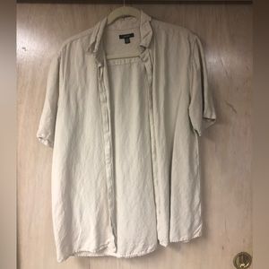 Alfani Men's Tan Long Sleeve Button Up Shirt Size Medium